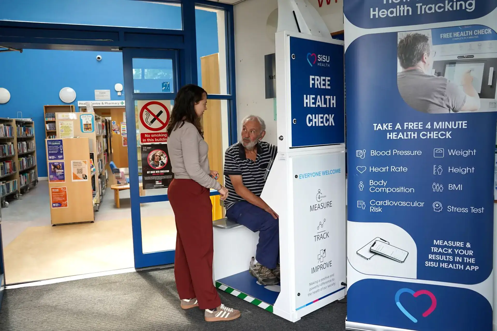 New self-service health check station helps Partington residents take control of their health